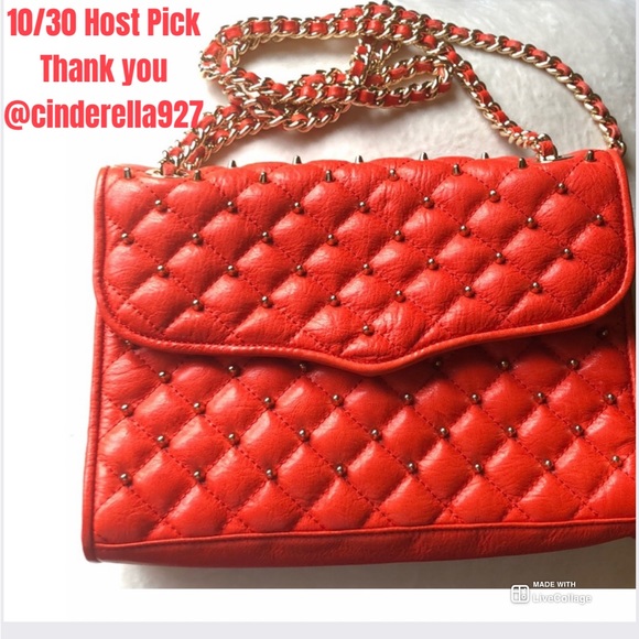 Rebecca Minkoff Handbags - Good Condition Rebecca Minkoff Coral quilted studded Bag